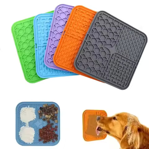 Slow Feeding Lick Pad - Calming Textured Mat for Pets
