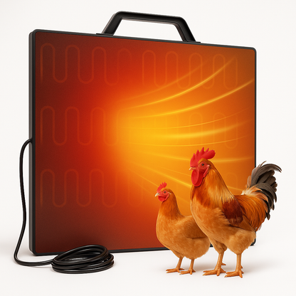 Large Chicken Coop Heater - Automatic Overheat Shutoff - 140W 150–190°F