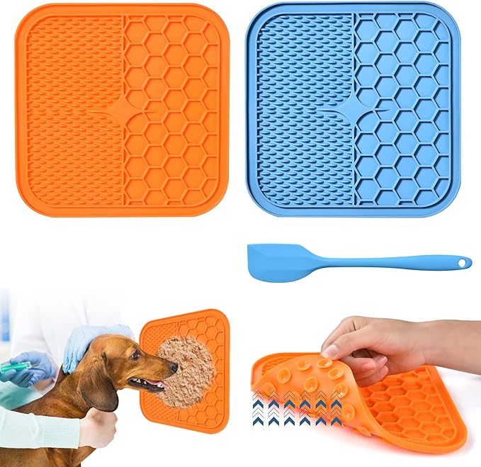 Slow Feeding Lick Pad - Calming Textured Mat for Pets