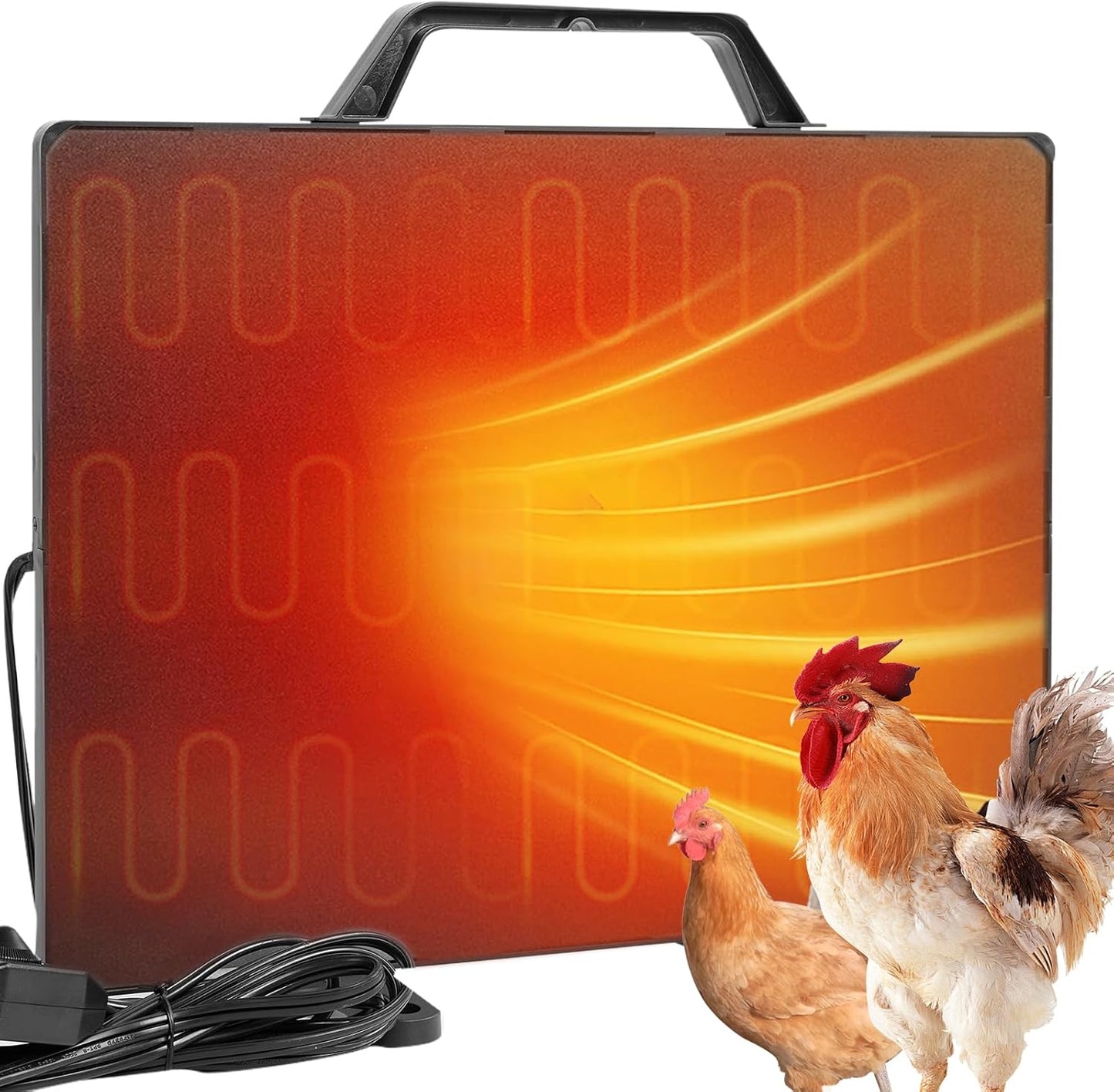 Large Chicken Coop Heater - Automatic Overheat Shutoff - 140W 150–190°F