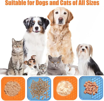 Slow Feeding Lick Pad - Calming Textured Mat for Pets