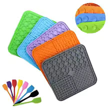 Slow Feeding Lick Pad - Calming Textured Mat for Pets